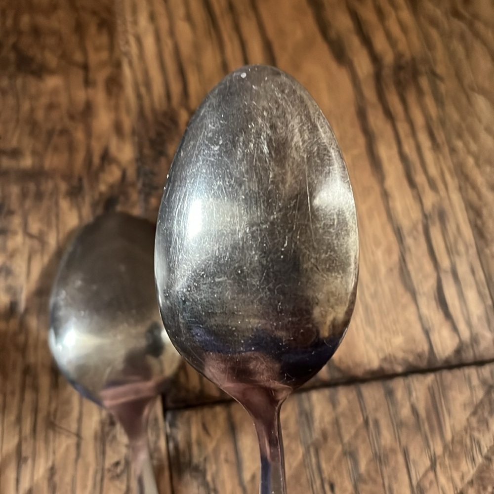 Vintage Interpur Floral Flatwear SoupSpoons (3) Jardinera Stainless - Picture 5 of 7
